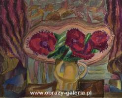 Roman Hennel - Kwiaty w wazonie