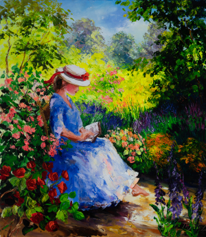 Kobieta w ogrodzie