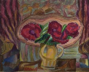 Roman Hennel - Kwiaty w wazonie